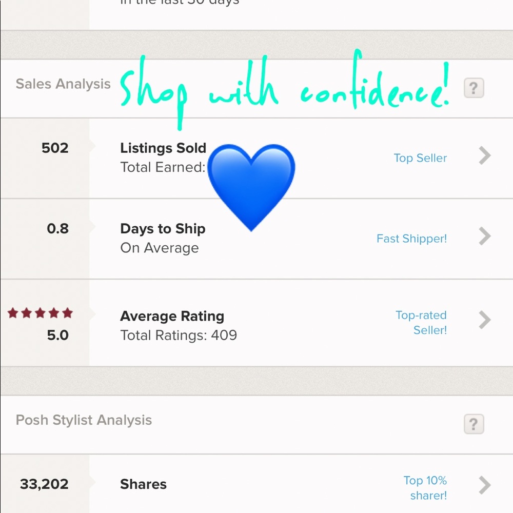 Shop with confidence!!
